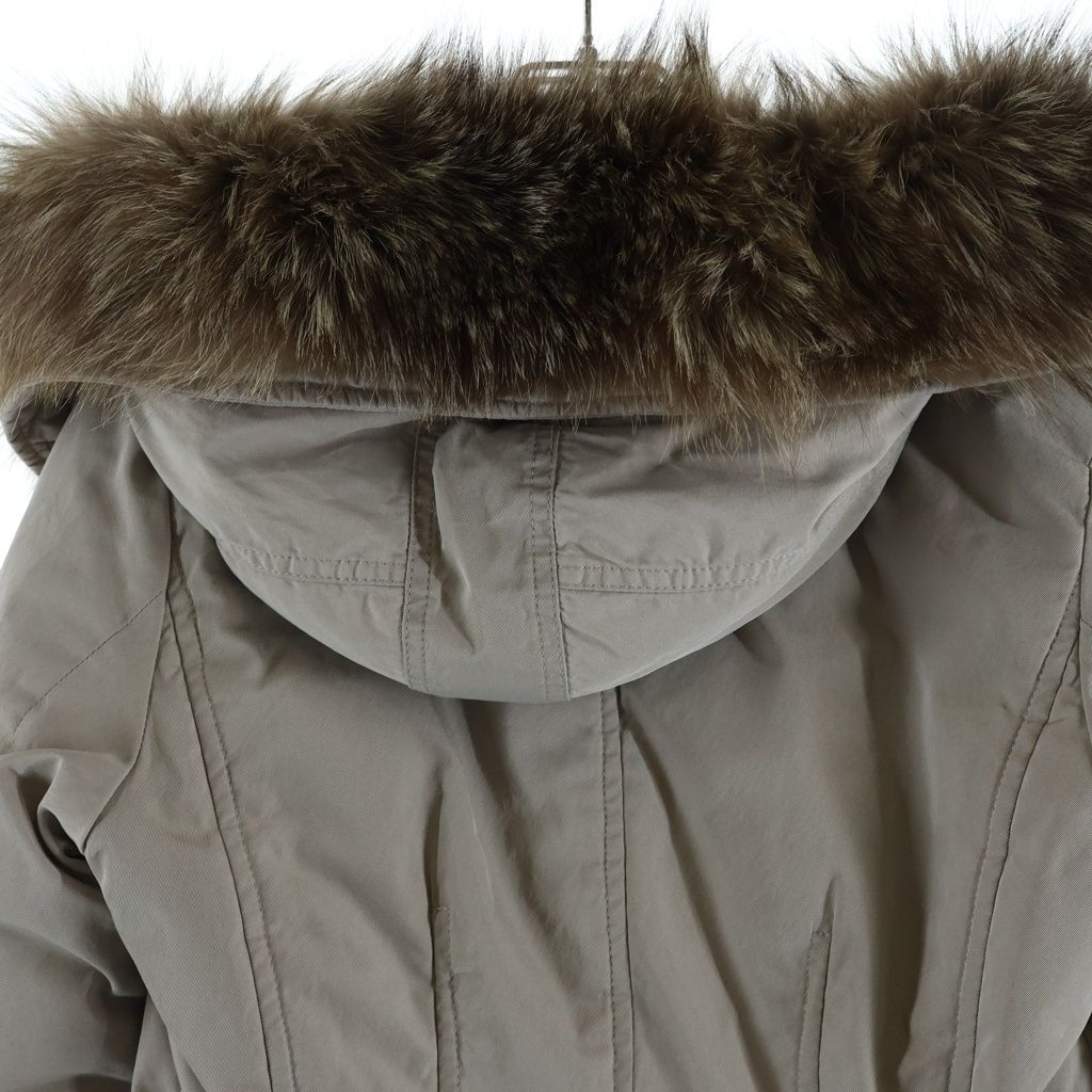 Moncler Aredhel Fox Fur Down Coat Beige — view 4