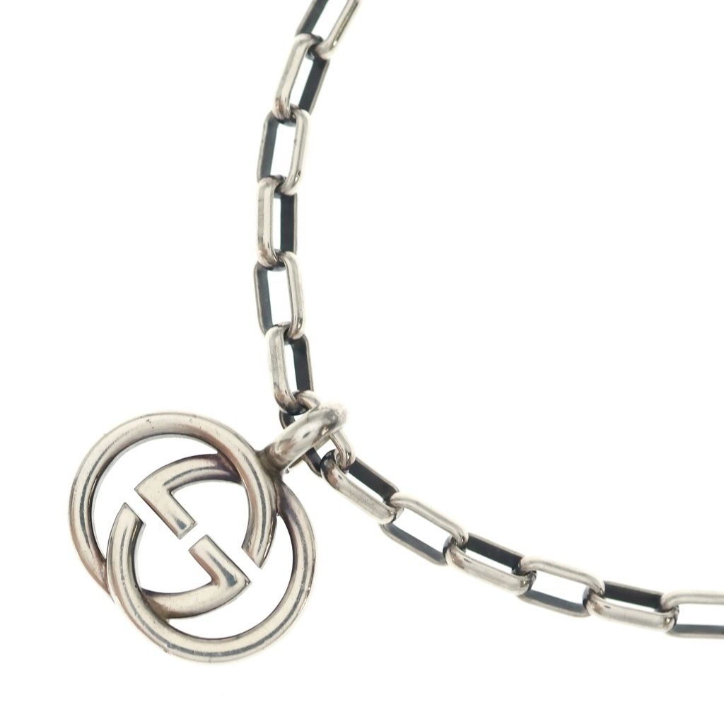 Gucci Interlocking G Pendant Chain Silver Necklace