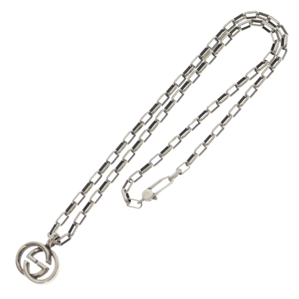 Gucci Interlocking G Pendant Chain Silver Necklace — view 2