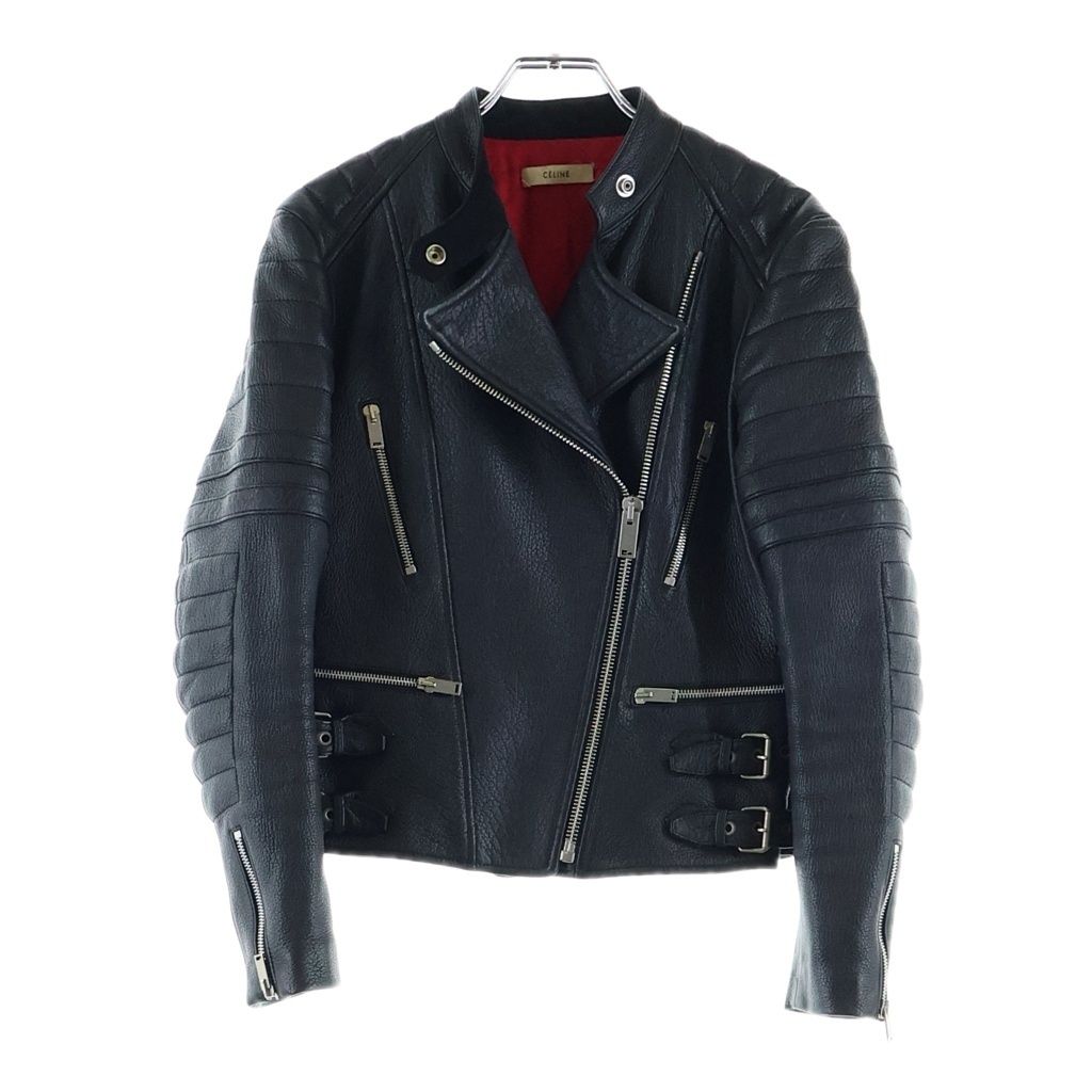 Celine Biker Lether Riders Jacket Phoebe Philo Era Leather Rider's Black