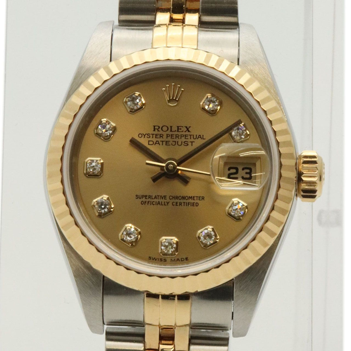 Rolex Datejust Diamond Watch Automatic Gold — view 4