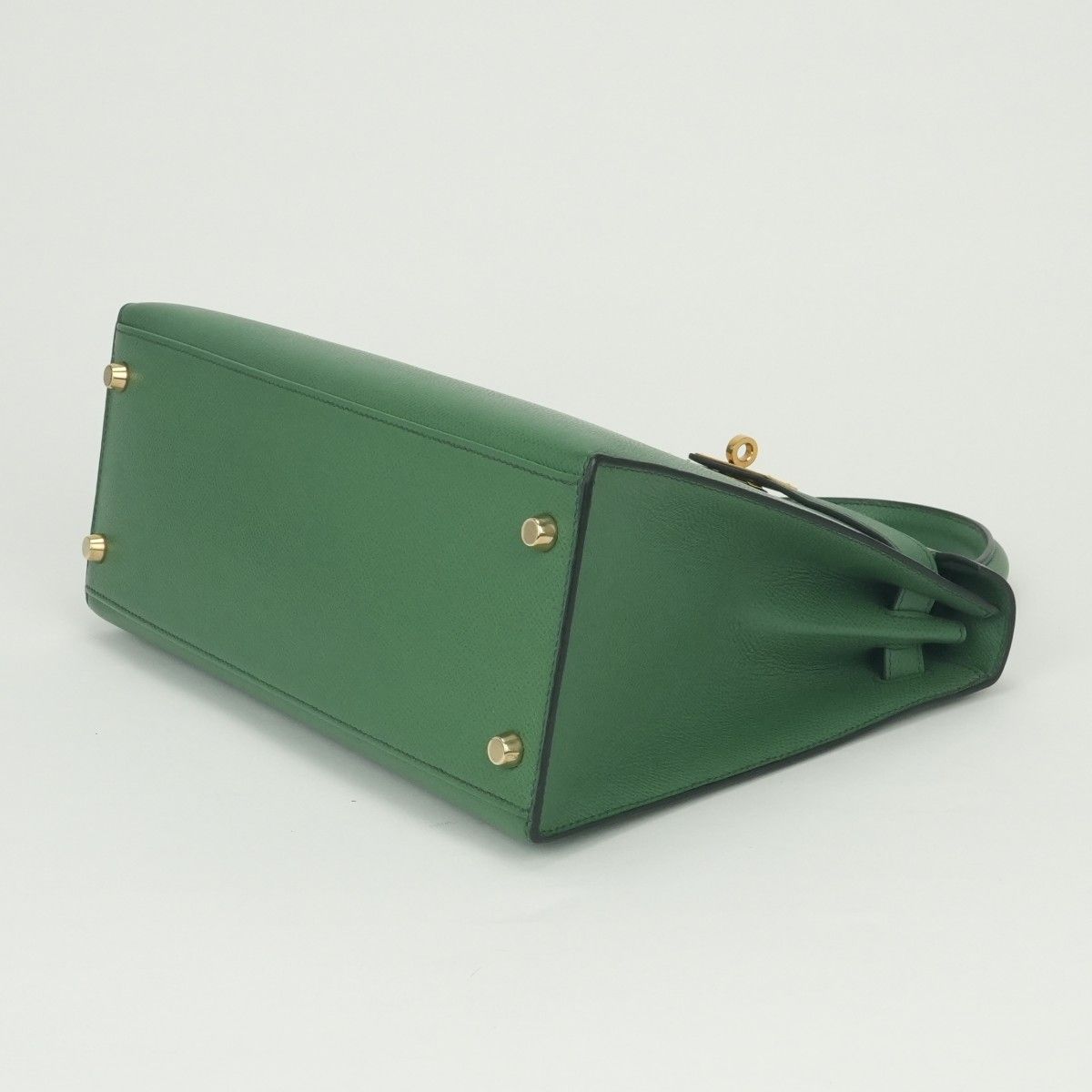 Hermes Kelly 28 Tote Courchevel Green Gold — view 5