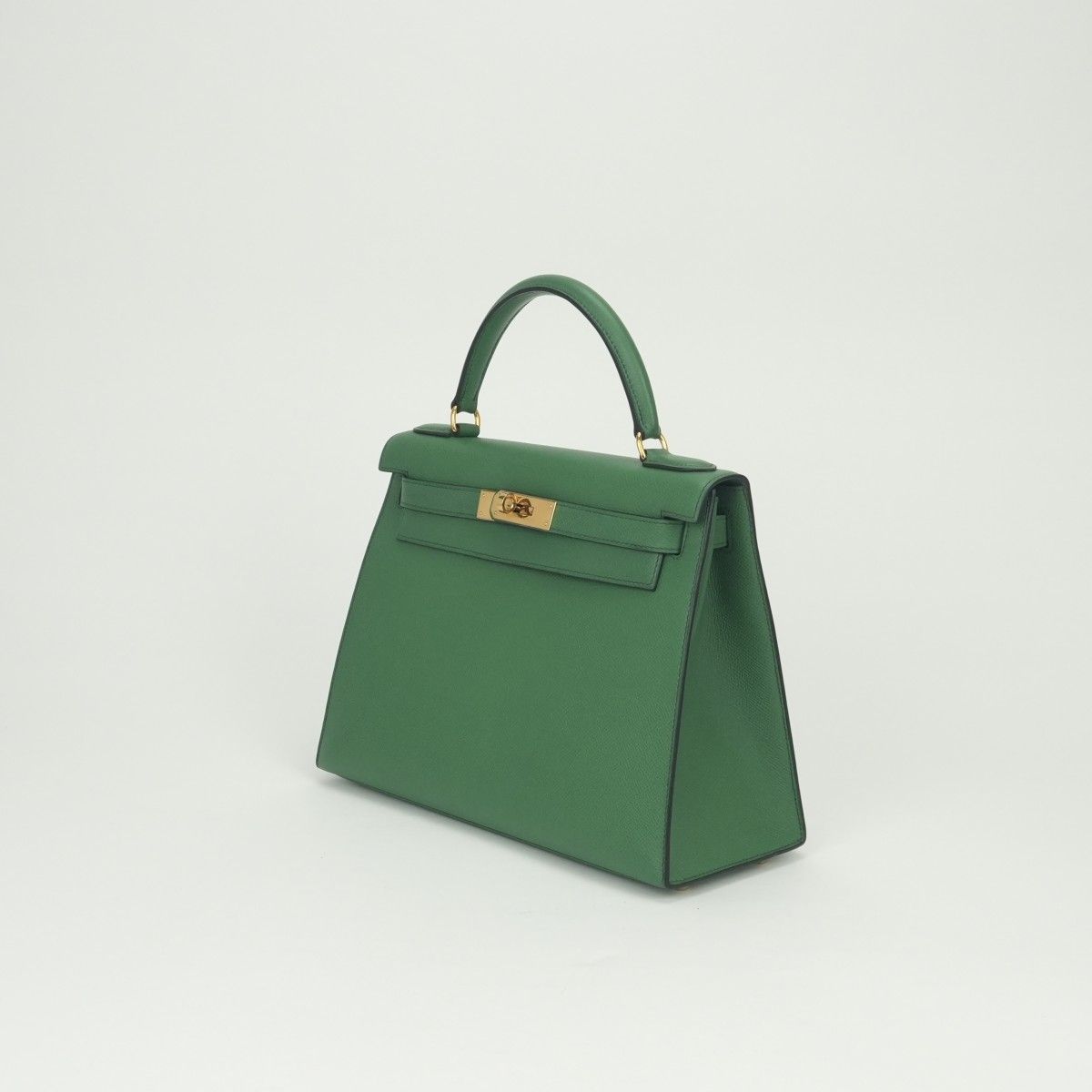 Hermes Kelly 28 Tote Courchevel Green Gold — view 2