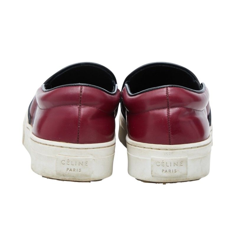 Celine Phoebe Philo Era Sneakers Slip Ons Wine Red Patent Leather — view 3
