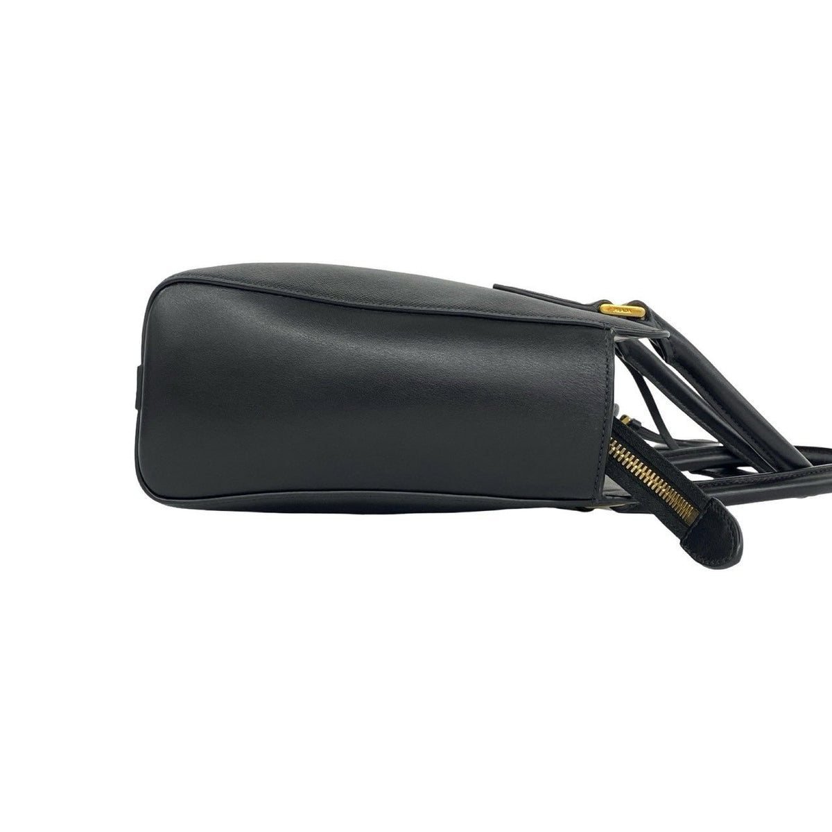 Prada Logo Leather 2-Way Shoulder Bag Mini Tote Black — view 6