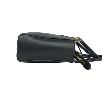 Prada Logo Leather 2-Way Shoulder Bag Mini Tote Black — view 6