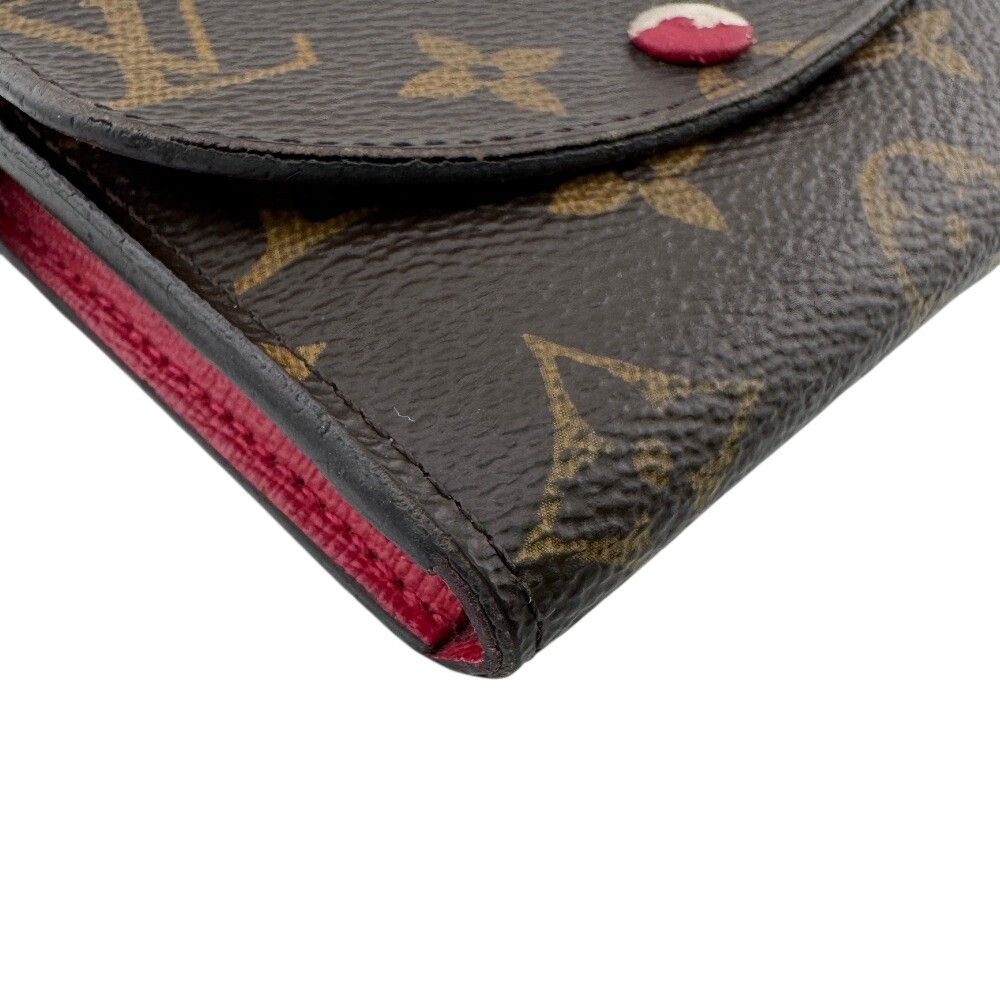 Louis Vuitton Porte Monnaie Rosalie Monogram Compact Wallet Leather Brown — view 2