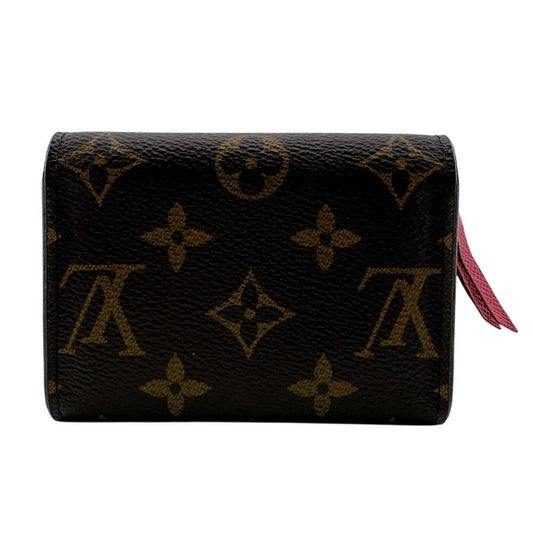 Louis Vuitton Porte Monnaie Rosalie Monogram Compact Wallet Leather Brown