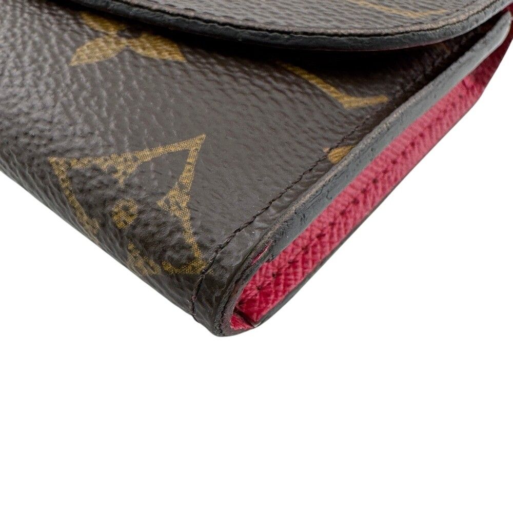 Louis Vuitton Porte Monnaie Rosalie Monogram Compact Wallet Leather Brown — view 3