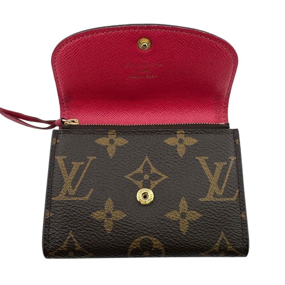 Louis Vuitton Porte Monnaie Rosalie Monogram Compact Wallet Leather Brown — view 4