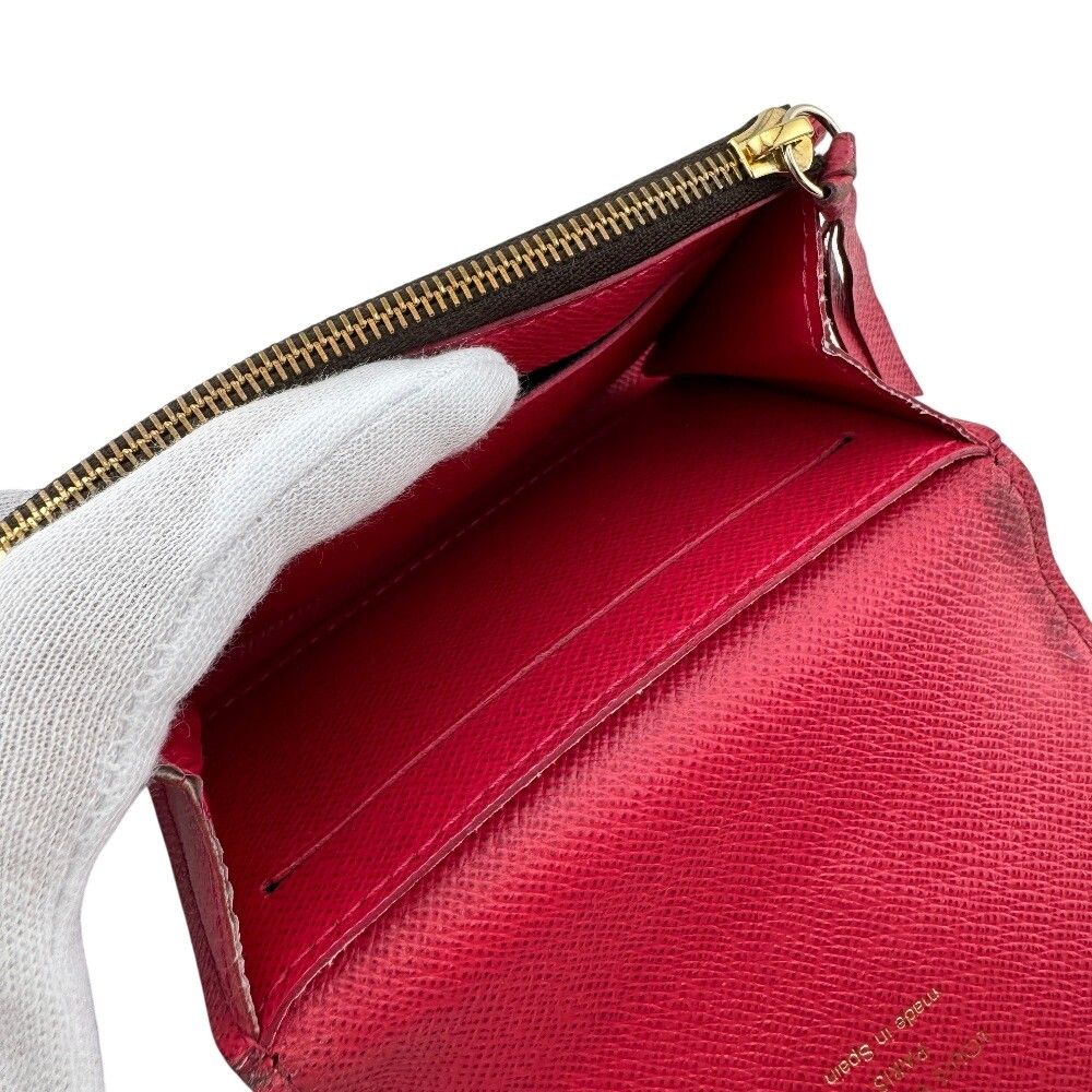 Louis Vuitton Porte Monnaie Rosalie Monogram Compact Wallet Leather Brown — view 6