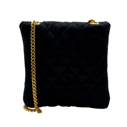 Chanel Quilted Leather Chain Shoulder Pouch Black