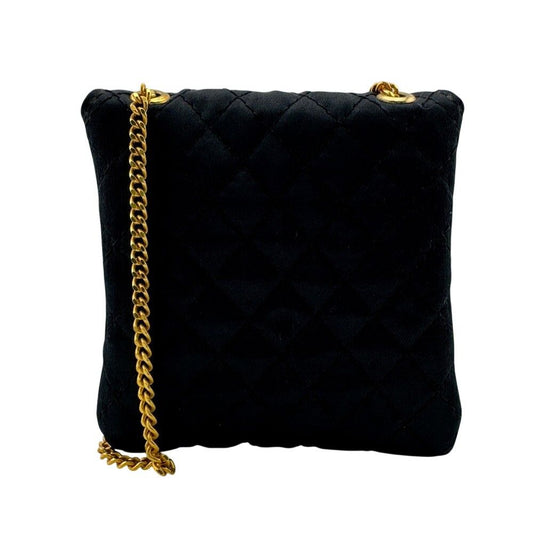 Chanel Quilted Leather Chain Shoulder Pouch Black