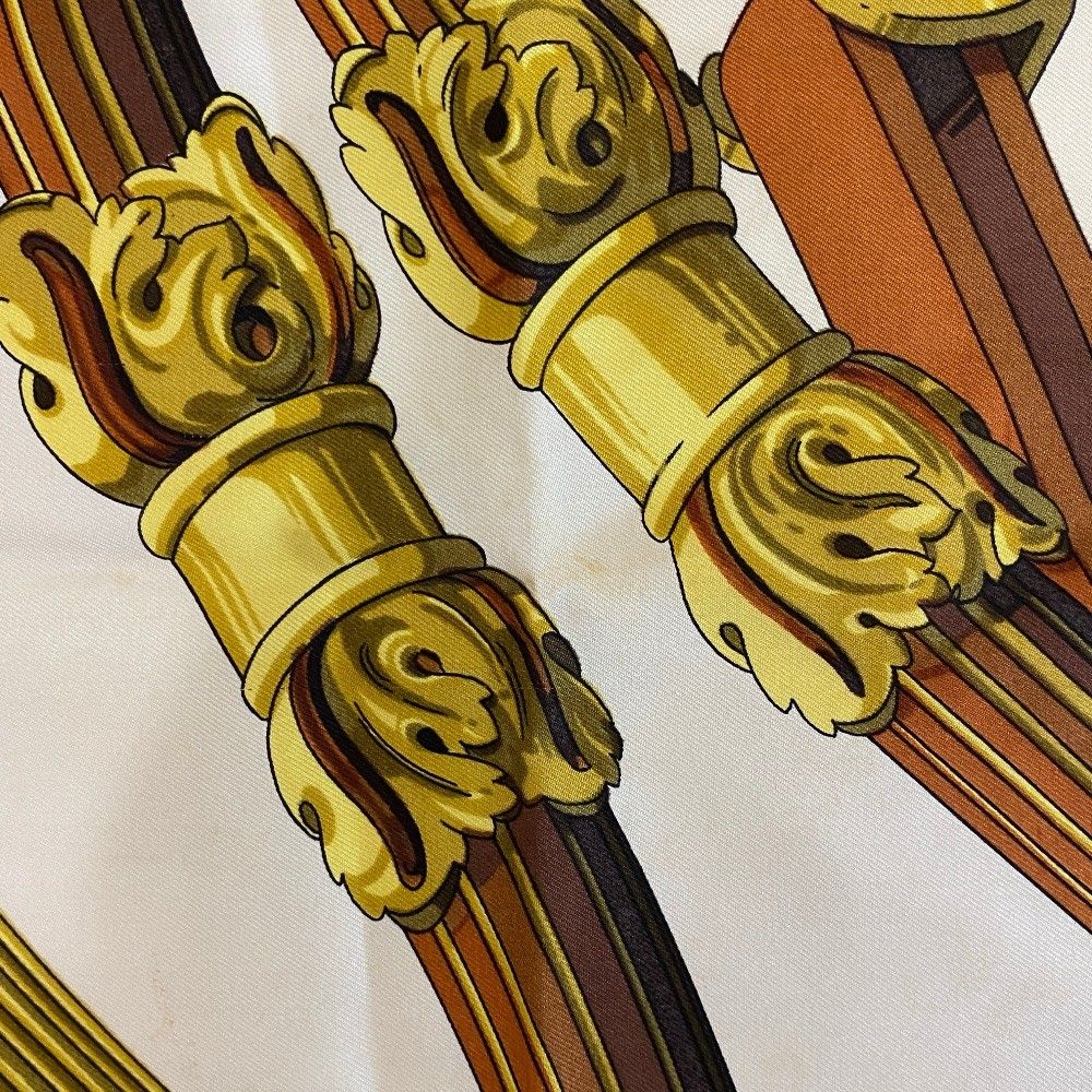 Hermes Rythmes du Monde Carre 90 Silk Scarf Brown — view 7