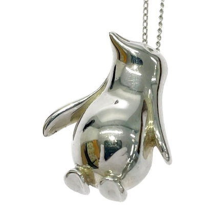 Tiffany & Co Silver Penguin Motif Necklace — view 3