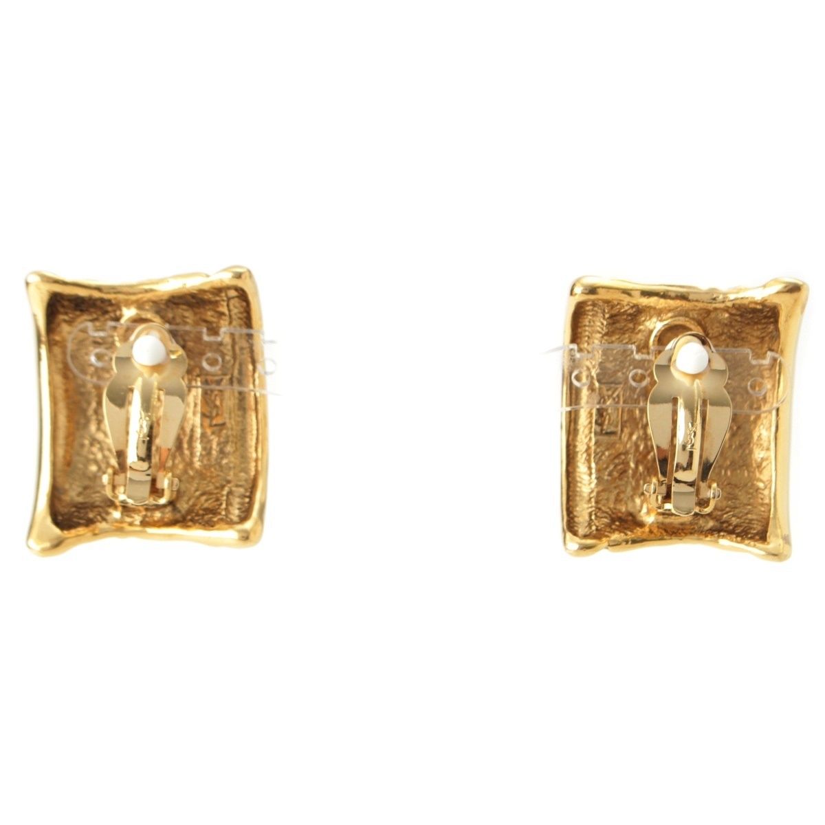 Saint Laurent Vintage Lava Earrings Gold — view 2