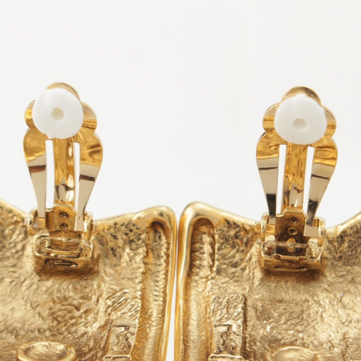 Saint Laurent Vintage Lava Earrings Gold — view 6