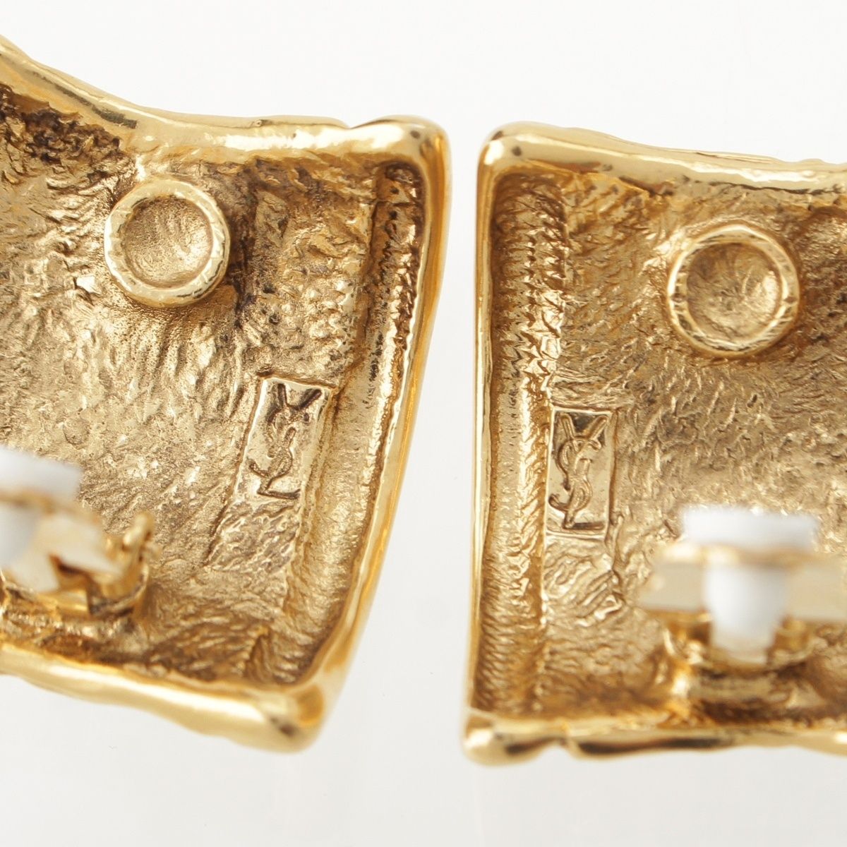 Saint Laurent Vintage Lava Earrings Gold — view 5