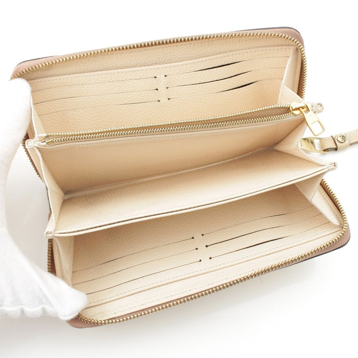 Louis Vuitton Zippy Wallet Monogram Empreinte Ivory — view 4