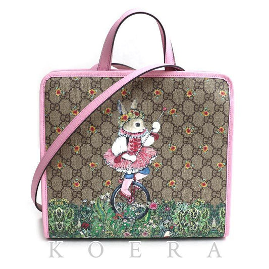 Gucci Higuchi Yuko Children's Tote 2-Way Shoulder Bag Beige Pink
