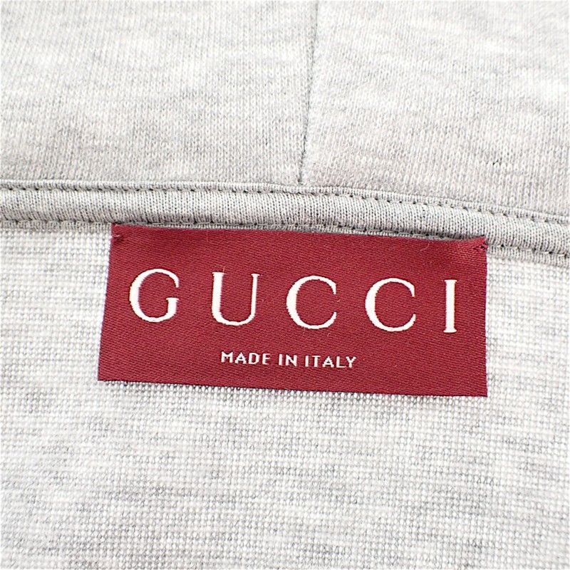 Gucci Cotton Jersey Hooded Sweatshirt Hoodie Gray — view 6
