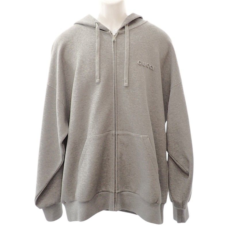 Gucci Cotton Jersey Hooded Sweatshirt Hoodie Gray