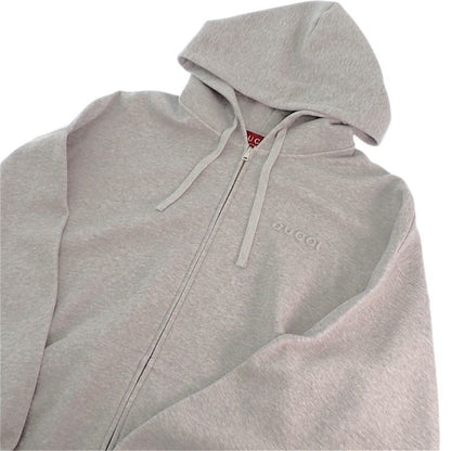Gucci Cotton Jersey Hooded Sweatshirt Hoodie Gray — view 5