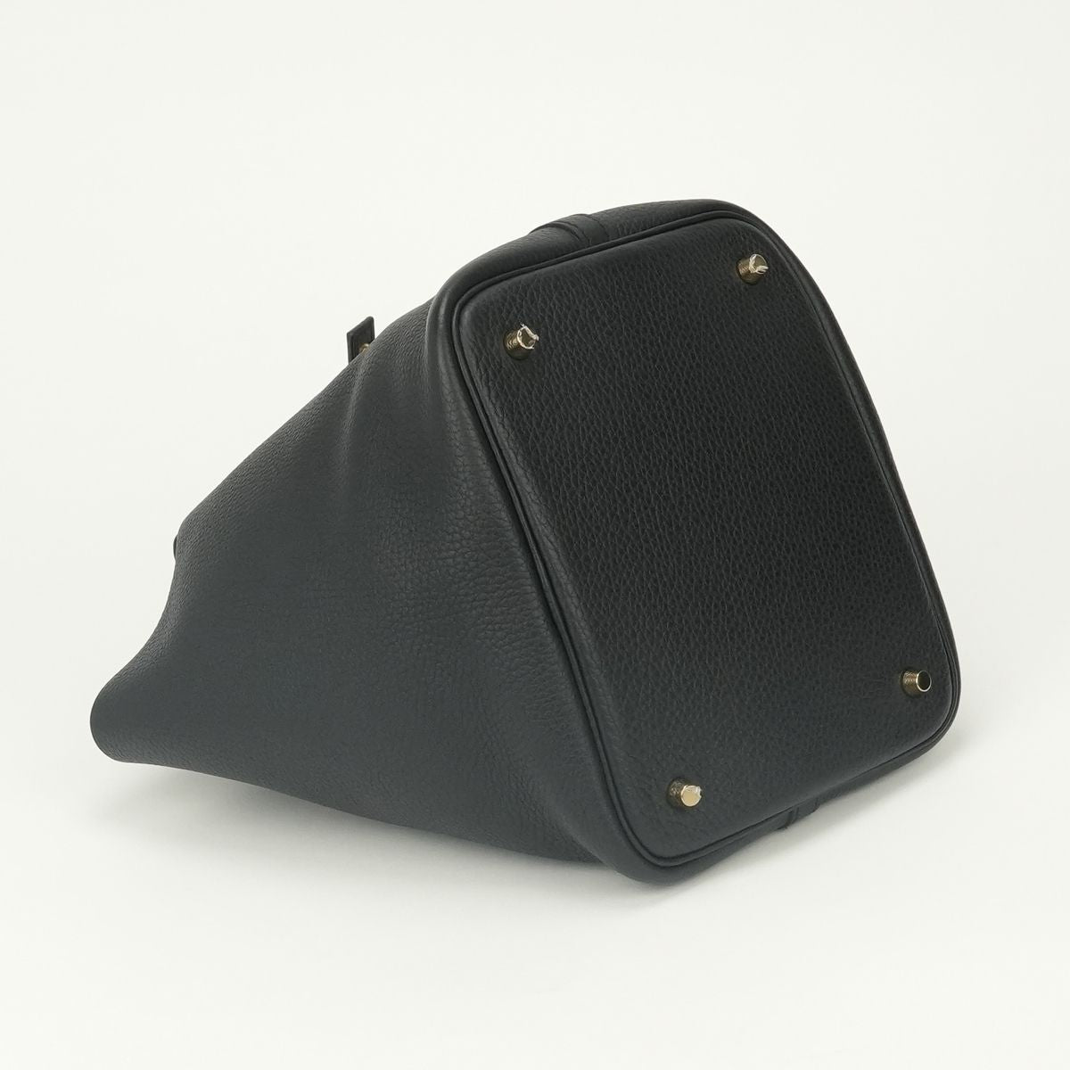 Hermes Picotin Lock MM Tote Taurillon Clemence Noir Black Gold — view 6