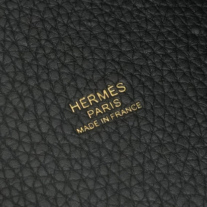Hermes Picotin Lock MM Tote Taurillon Clemence Noir Black Gold — view 7