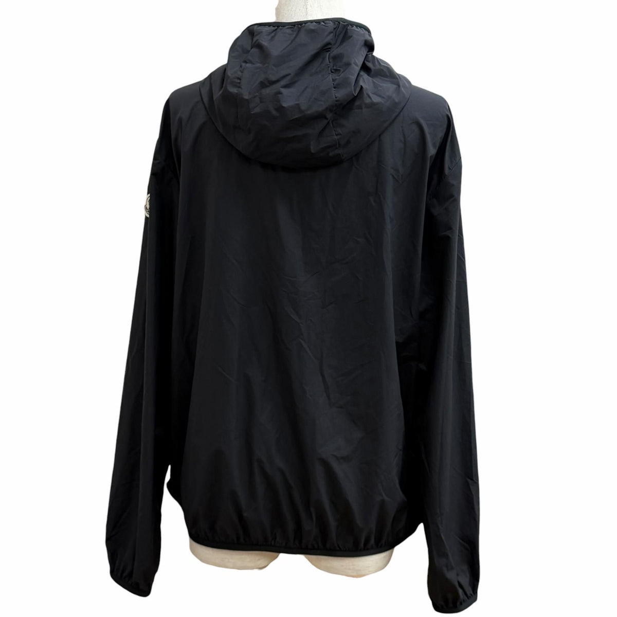Moncler Fegeo Logo Patch Hooded Zip UP Windbreaker Nylon Jacket Black — view 4
