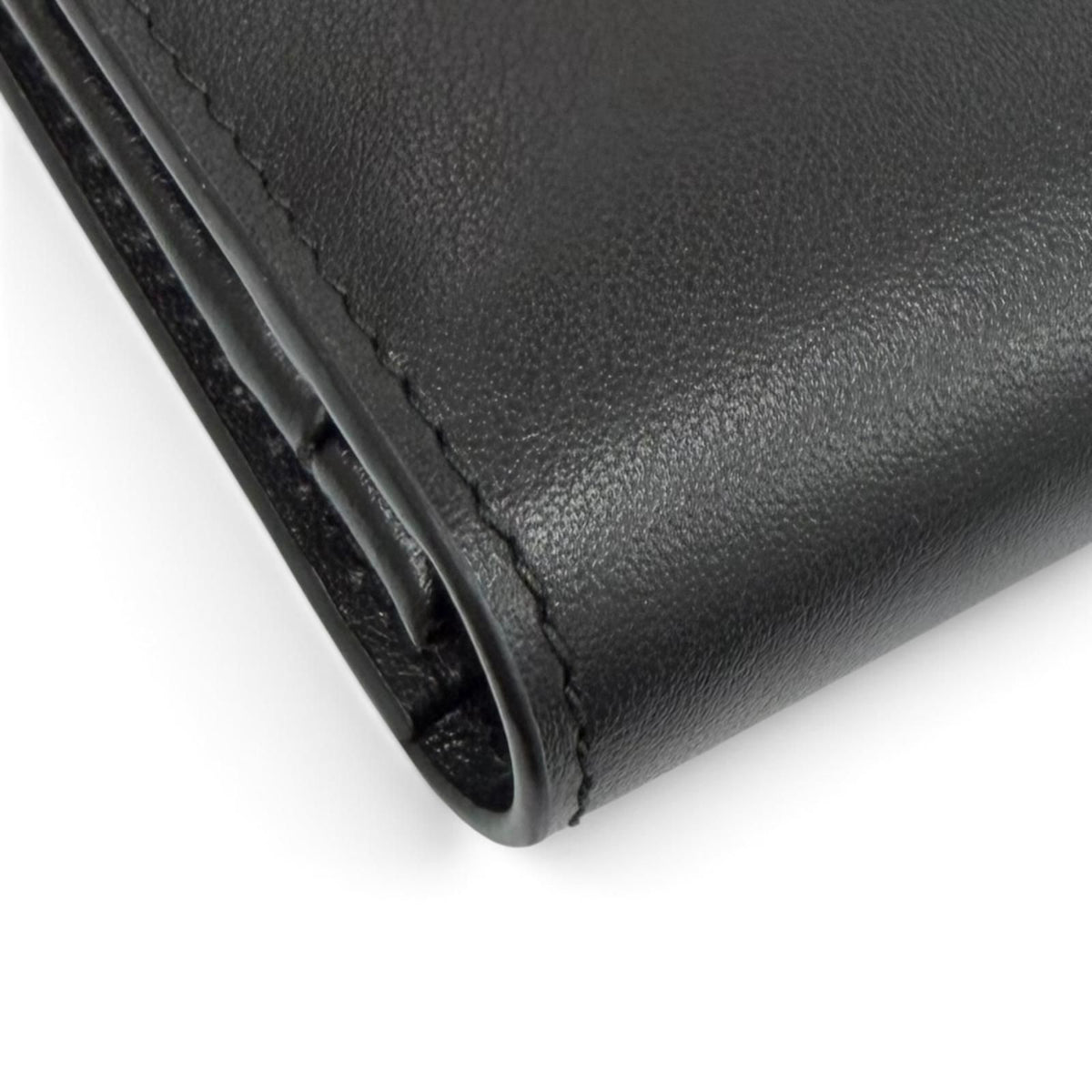 Prada Triangle Logo City Calfskin Tab Wallet Black — view 5