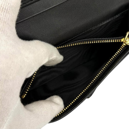 Prada Triangle Logo City Calfskin Tab Wallet Black — view 7