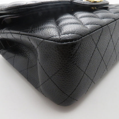 Chanel Quilted Chain Shoulder 23 Black Caviar Bag — view 7