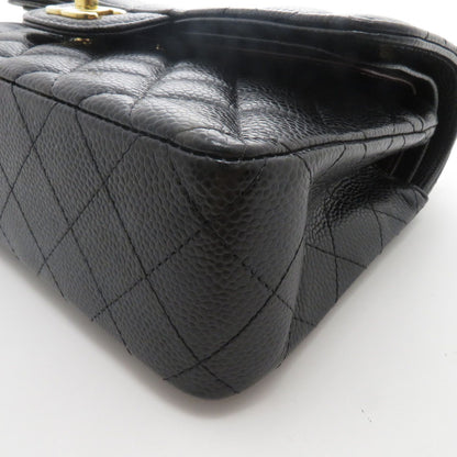 Chanel Quilted Chain Shoulder 23 Black Caviar Bag — view 6