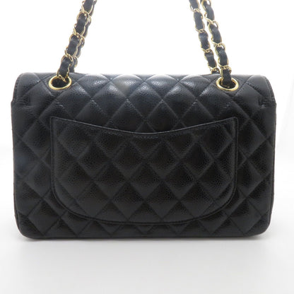 Chanel Quilted Chain Shoulder 23 Black Caviar Bag — view 3