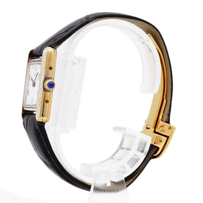 Cartier Must Tank SM Vermeil White Dial Watch — view 2