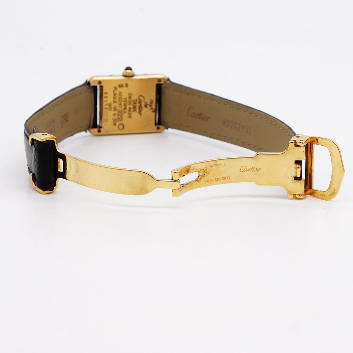 Cartier Must Tank SM Vermeil White Dial Watch — view 4