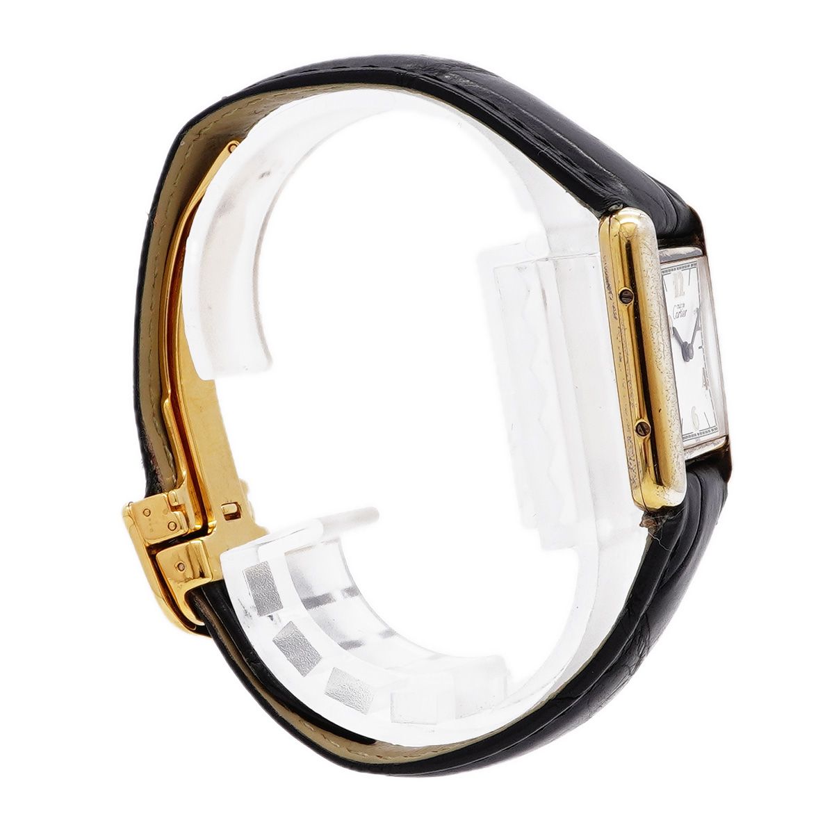 Cartier Must Tank SM Vermeil White Dial Watch — view 3