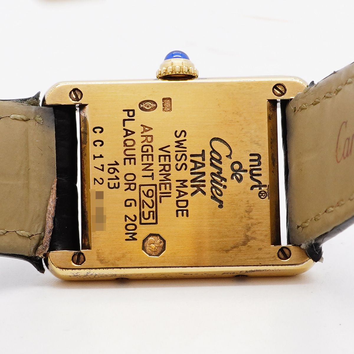Cartier Must Tank SM Vermeil White Dial Watch — view 5