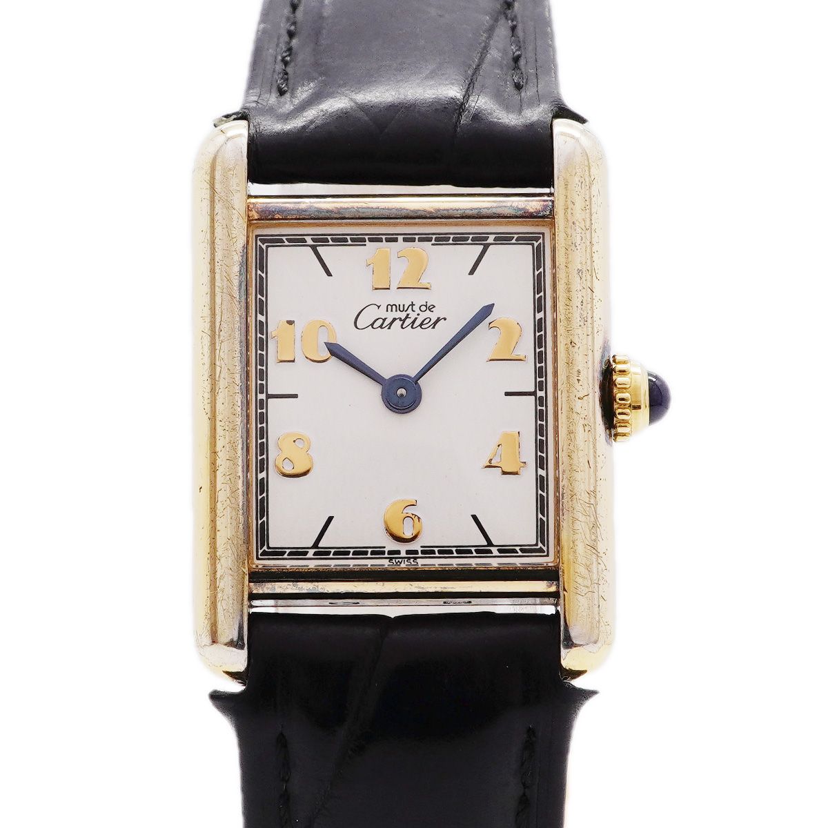 Cartier Must Tank SM Vermeil White Dial Watch