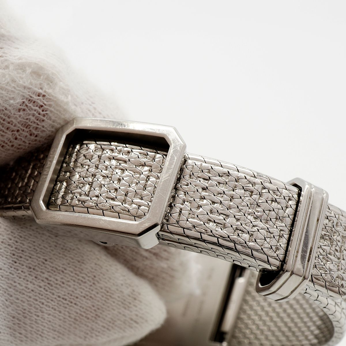 Chanel Boyfriend Tweed Diamond Bezel Black Dial Watch — view 8