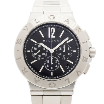 Bvlgari Diagono Velocissimo Chronograph Black Dial Watch