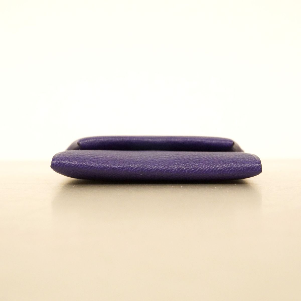 Hermes Coin Purse Bastia Chevre Mysore Purple Silver — view 3