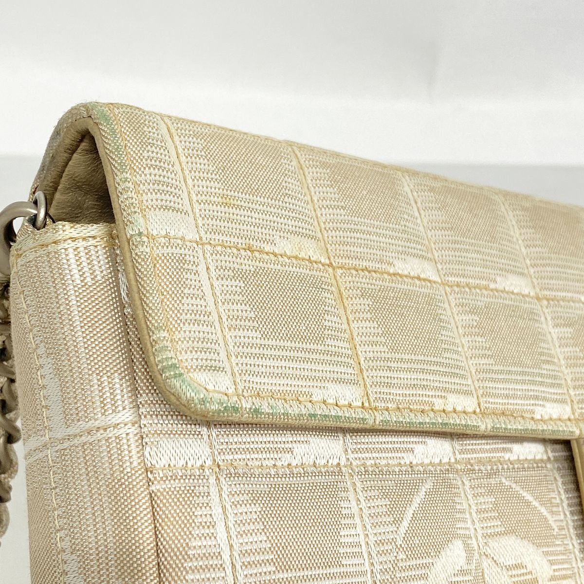 Chanel Shoulder Bag New Travel Nylon Beige Silver — view 6