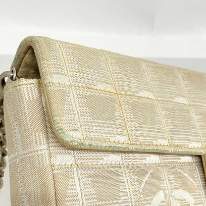Chanel Shoulder Bag New Travel Nylon Beige Silver — view 6