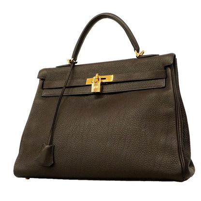 Hermes Handbag Kelly 35 Togo Ebene Gold