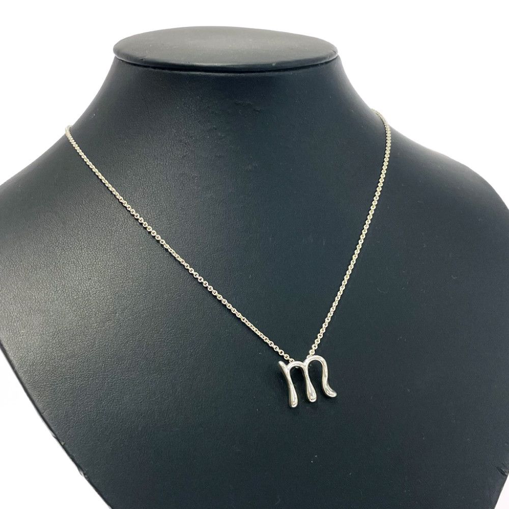 Tiffany & Co Silver Letter Alphabet M Necklace — view 2