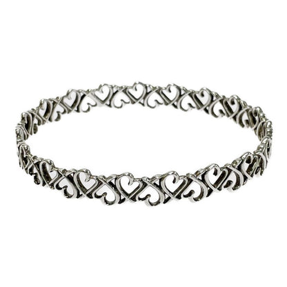 Tiffany & Co Silver Loving Heart Bangle Bracelet