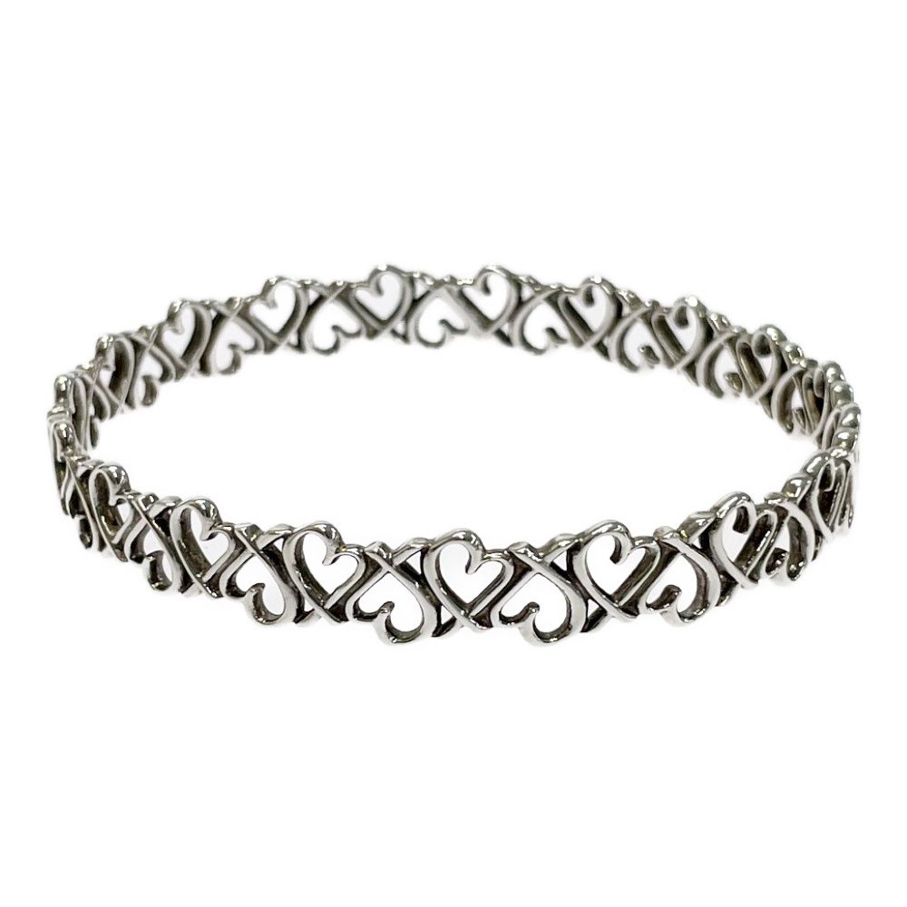 Tiffany & Co Silver Loving Heart Bangle Bracelet — view 3