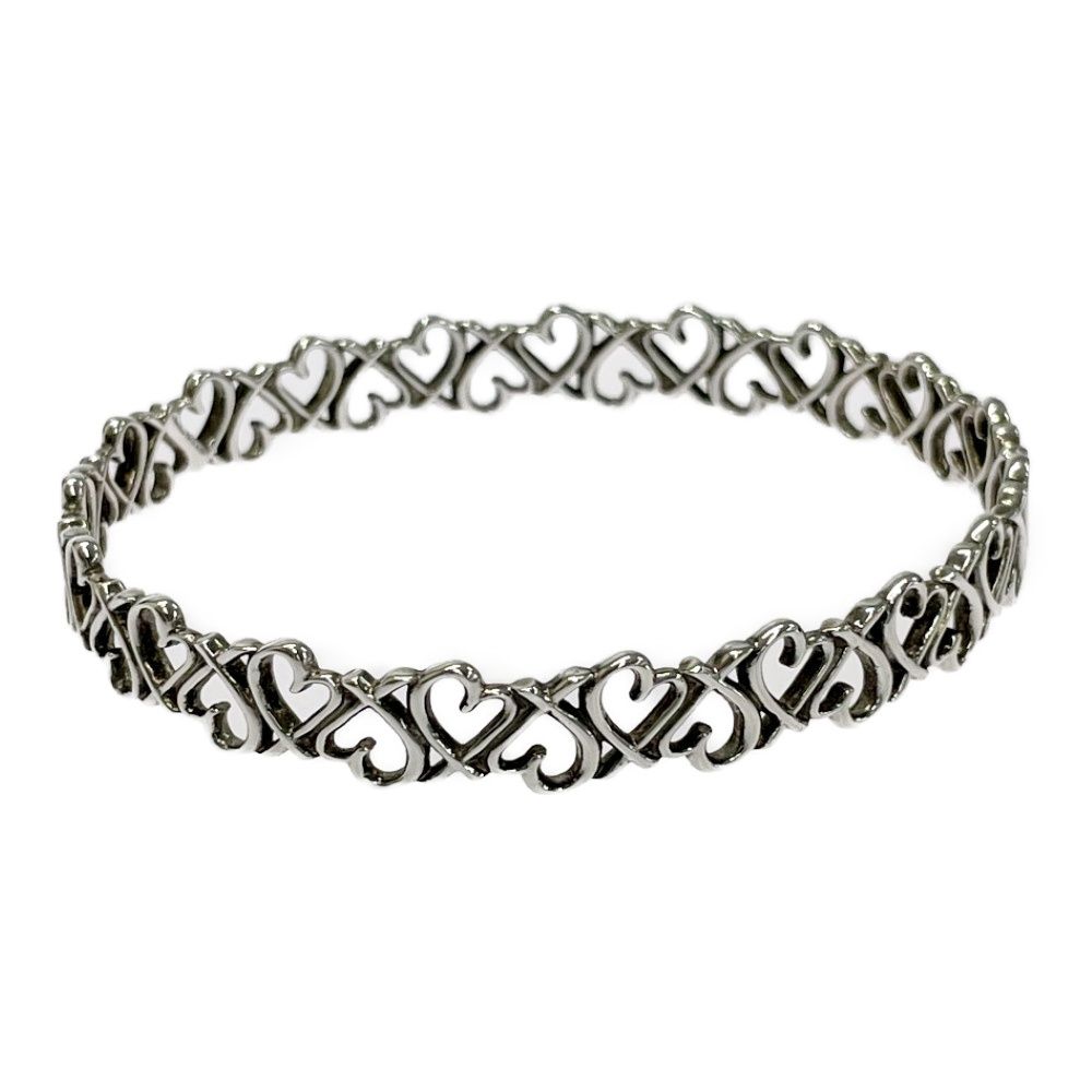 Tiffany & Co Silver Loving Heart Bangle Bracelet — view 2